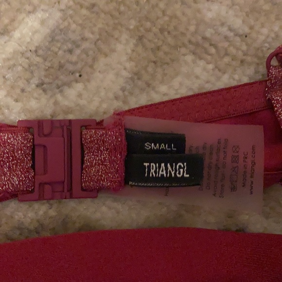 triangl bikini top small magenta sparkly - Picture 2 of 2